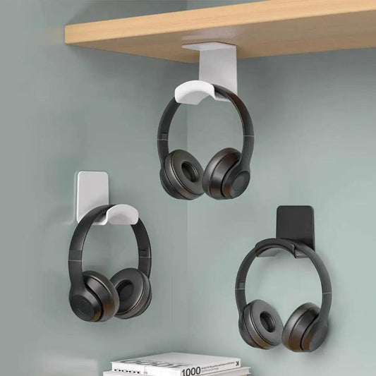 Universal Headphone Stand Adhesive Plastic Wall Mount Hanger