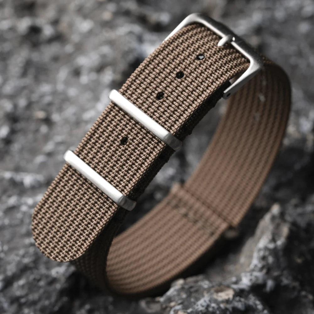 New Ribbed Nylon Watchband 18mm 20mm 22mm Military Strap