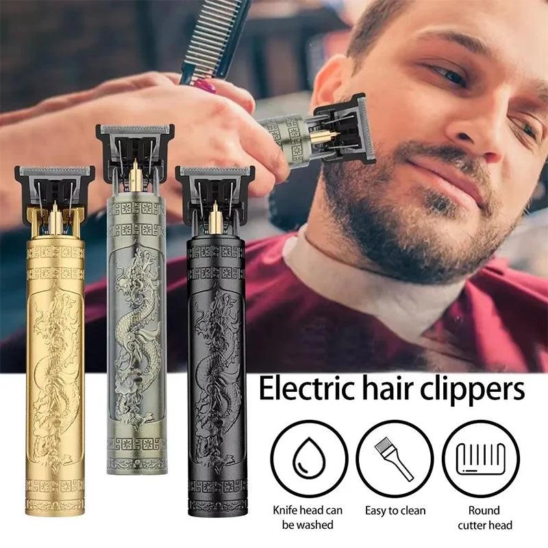 Vintage T9 Electric Hair Clipper Rechargeable Shaver For Men