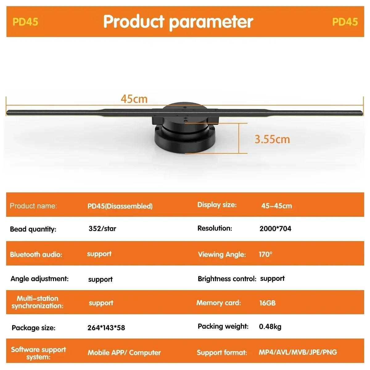 42-100CM 3D Fan Hologram Projector Wifi Display Sign