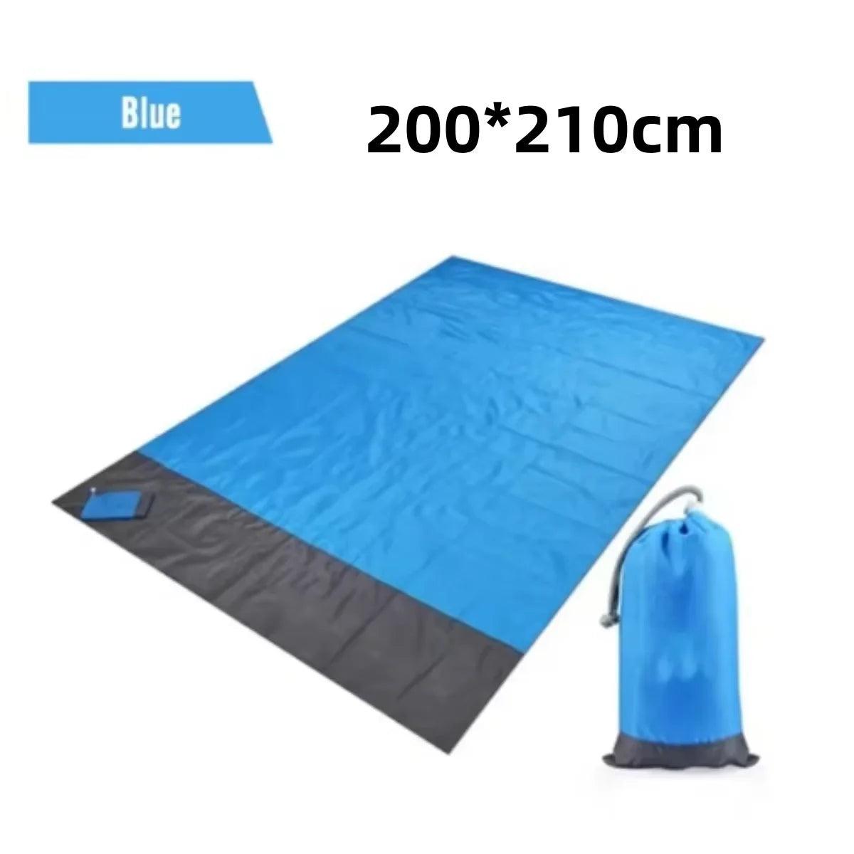 2x2.1m Waterproof Pocket Beach Blanket Portable Outdoor Mat