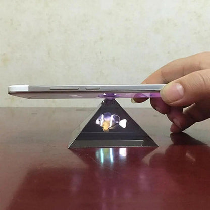 3D Holographic Mobile Phone Projector Pyramid Display Case