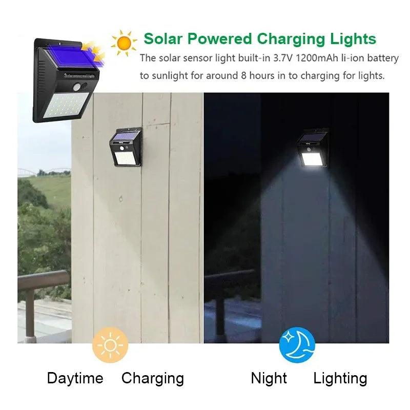 30 LED Solar Light PIR Motion Sensor Wall Light Outdoor Lamp
