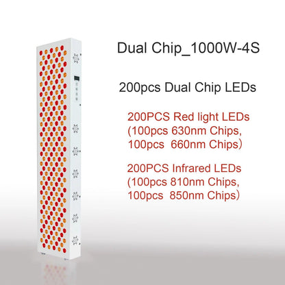Dual Chip Red Light Therapy Panel Lamp for Face and Body