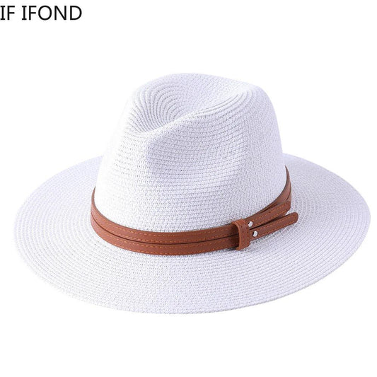 56-58-59-60CM New Natural Panama Soft Shaped Straw Hat