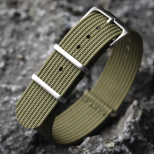 New Ribbed Nylon Watchband 18mm 20mm 22mm Military Strap