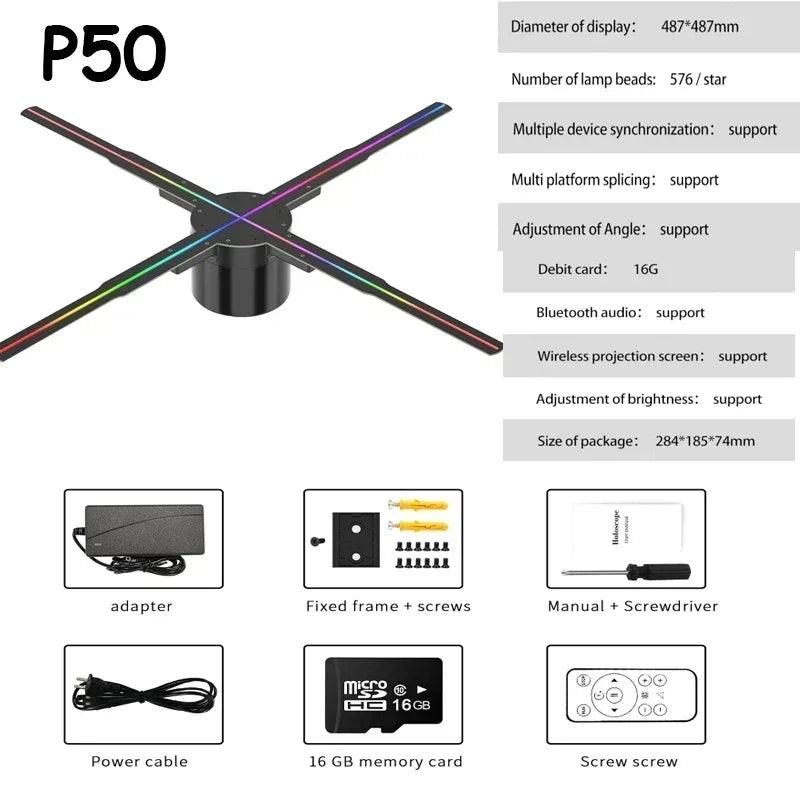 42-100CM 3D Fan Hologram Projector Wifi Display Sign