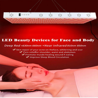 Dual Chip Red Light Therapy Panel Lamp for Face and Body