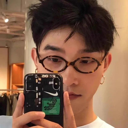 Y2K Oval Anti Blue Light Blocking Glasses for Women