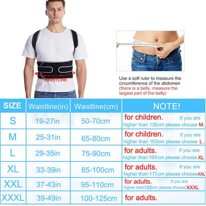 Lumbar Brace Spine Support Belt Adjustable Corset Correction Body Improve with Plate Straight Back Posture Corrector Shoulder - WildlifeStyle