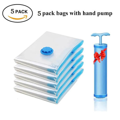 Vacuum Storage Bags,for Bedding,Pillows,Towel,Clothes Space Saver Travel Storage Bag,With Hand-electric-Pump,Vacuum Bag Package - WildlifeStyle