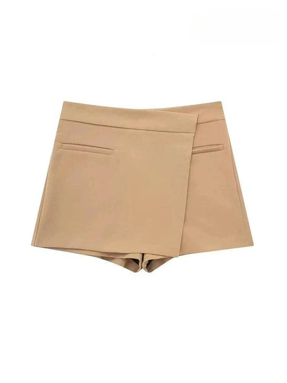 ASDS Women's Asymmetric Wrap Shorts Skirts High Waist Skort Fashion