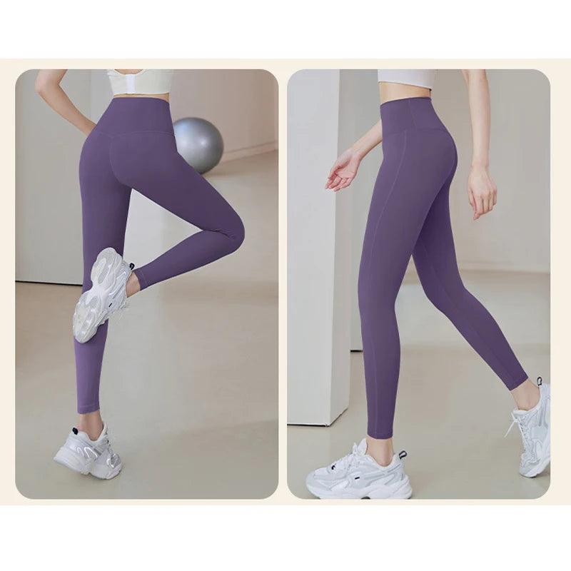 Ribbed Yoga Pants High Waisted Gym Eggings Tummy Control