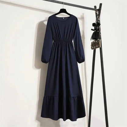 Spring Summer Women Maxi Dresses Casual Floral Printed O-neck Dress - 24 / M